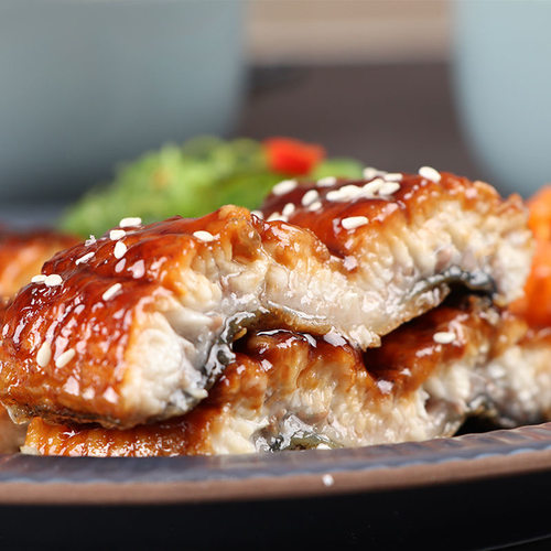 日式蒲烧鳗鱼 鲜活即食寿司材料半成品网红烤鳗鱼饭加热海鲜500g - 图0