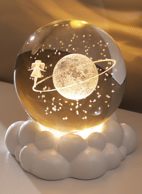 云朵水晶球小夜灯小摆件