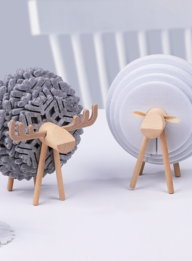 ins北欧风格隔热毛毡防滑绵羊