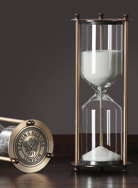 北欧创意金属沙漏轻奢摆件欧式办公室书架书房电视柜酒柜软装饰品