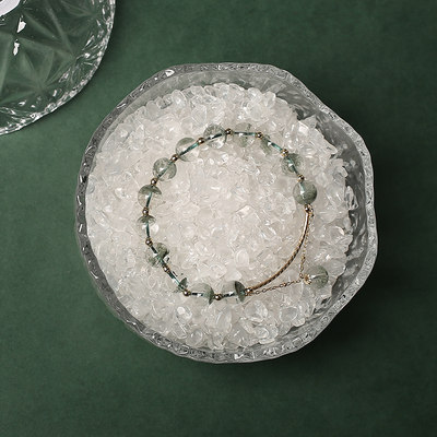 水晶消磁碗白水晶消磁石净化碎石容器御守盐器皿供曼扎宝石天然 虎窝淘