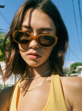 阿花-Fakeme 孟子义同款椭圆框眼镜墨镜太阳镜非偏光 gossip