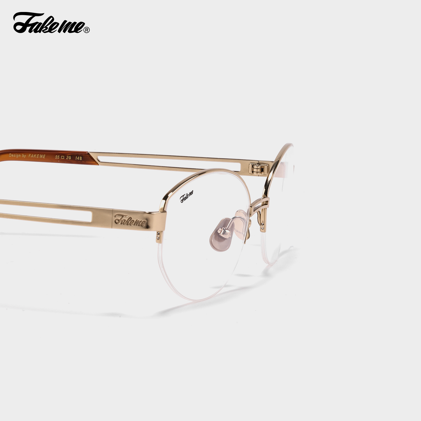 Fakeme 老钱风眼镜框架光学镜白月光素颜镜【升级钛版】backbone - 图3