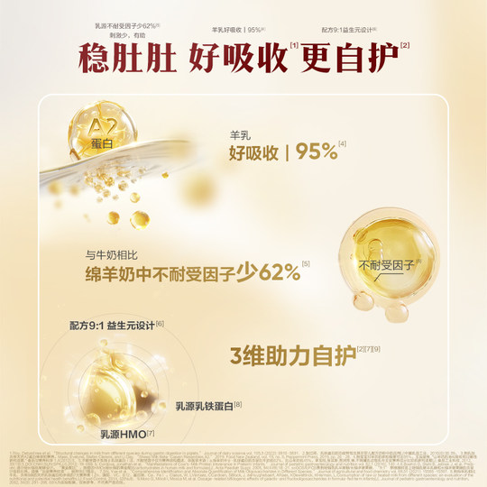 Сухое овечье молоко карикаре из Новой Зеландии, 3 секции, 900 г * шесть банок