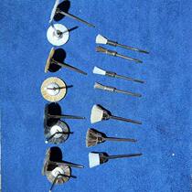 Day style 235 shank steel wire brown hair ten thousand brush brush T shaped text playing walnut beating bottom cleaning electric brush head deity