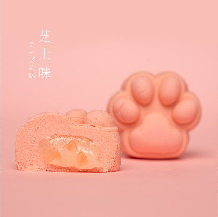 网红中秋喵爪冰皮芝士糕绿豆糕月饼 翌香月饼