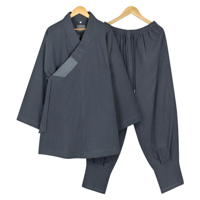 冬季僧服亚麻加棉罗汉褂免绑腿棉裤男女出家僧人保暖棉袄和尚棉衣,淘宝优惠券,粉丝福利购,淘宝优惠卷