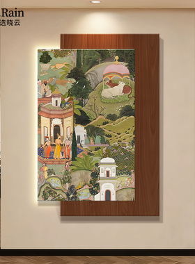 法式中古风入户玄关装饰画