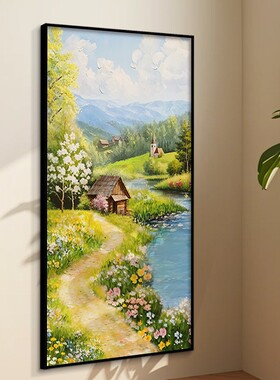 瓦尔登湖玄关装饰画入户正