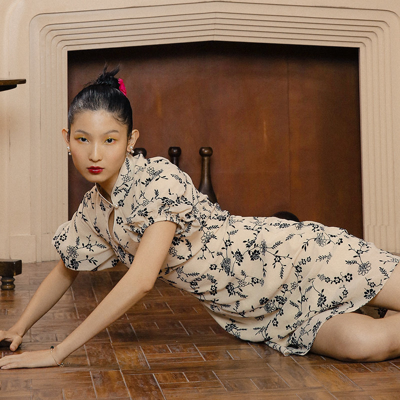 七两原创设计蚀骨年轻款少女连衣裙 七两旗袍