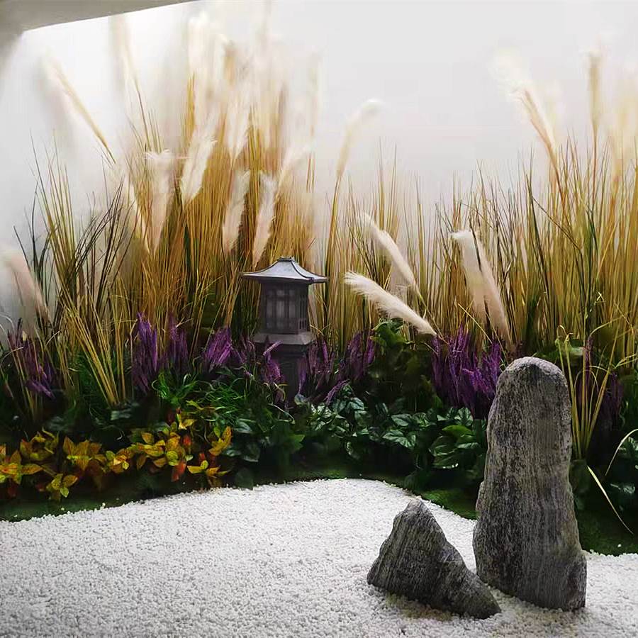 曲阳石雕雪浪石切片组合庭院假山石头造景园林别墅景观石背景墙 - 图0