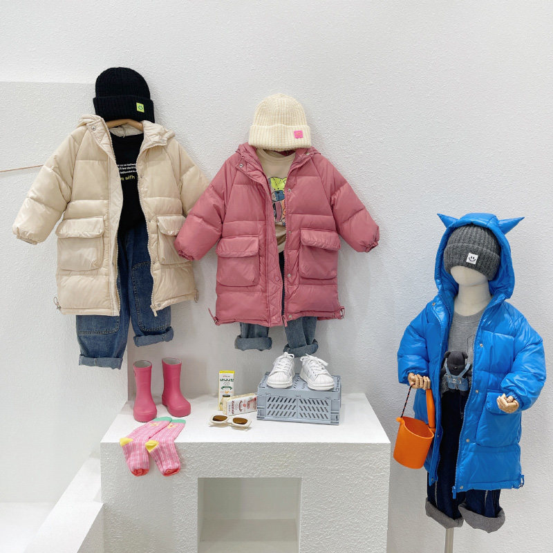 儿童中长款女童2021新款洋气羽绒服 wabooc童装羽绒服