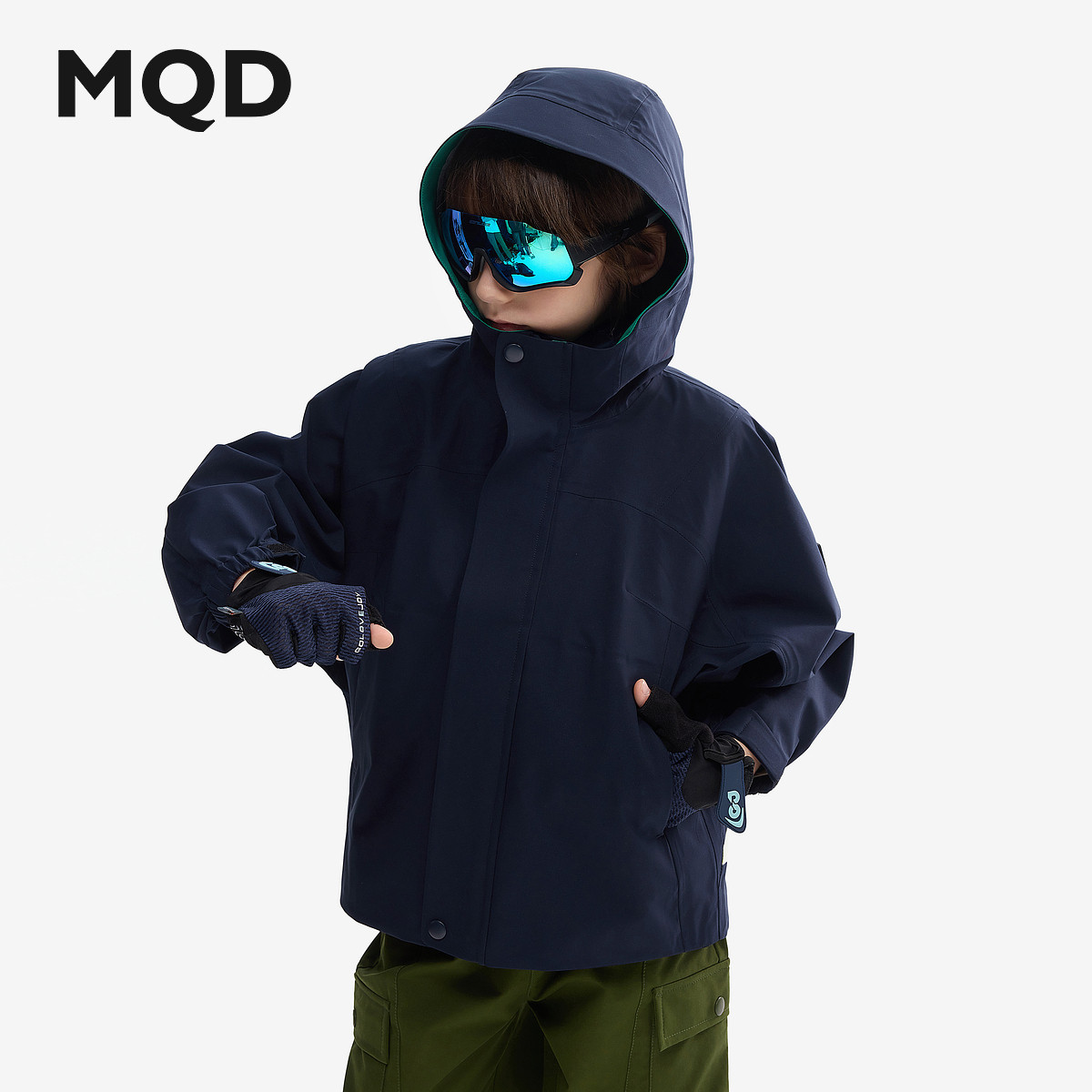 MQD童装男童女童冲锋衣2025春新款户外全压胶三防儿童风衣外套,淘宝优惠券,粉丝福利购,淘宝优惠卷