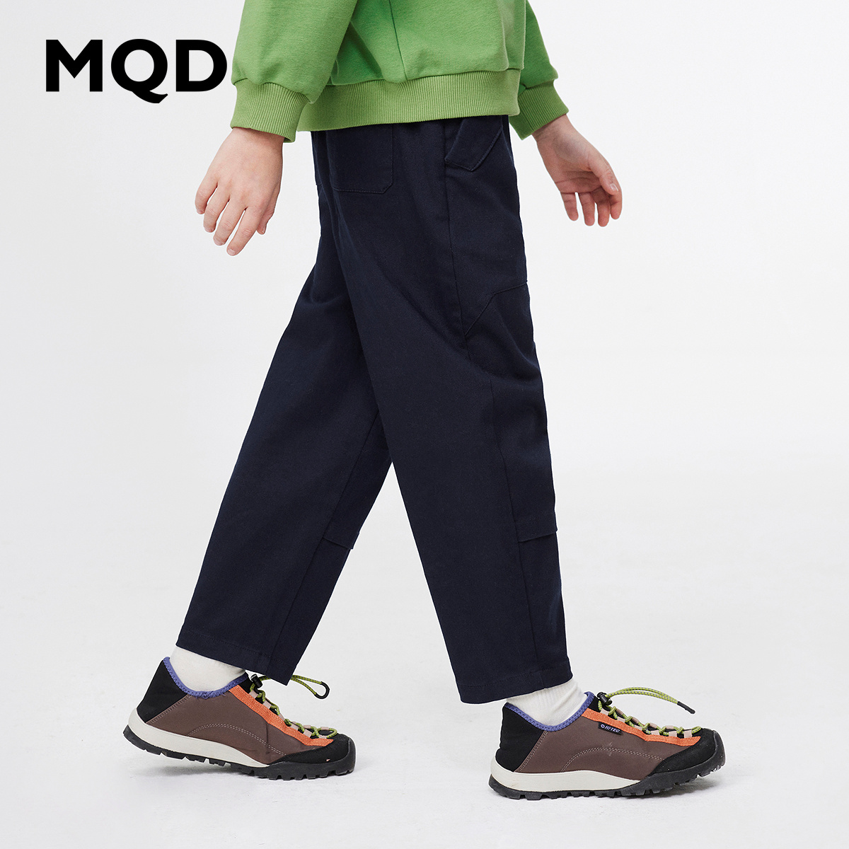 MQD童装男童休闲裤25新款复古潮酷儿童户外工装风运动长裤子 - 图0