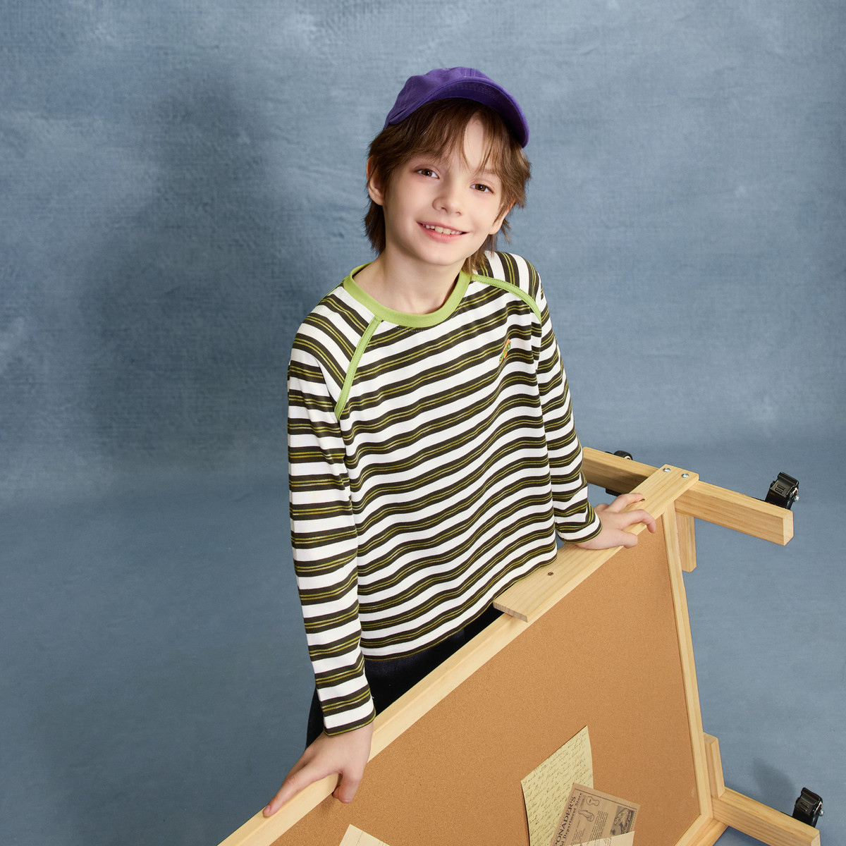 男童25秋季新款女童街潮宽松插肩袖长袖条纹T恤打底内搭,淘宝优惠券,粉丝福利购,淘宝优惠卷