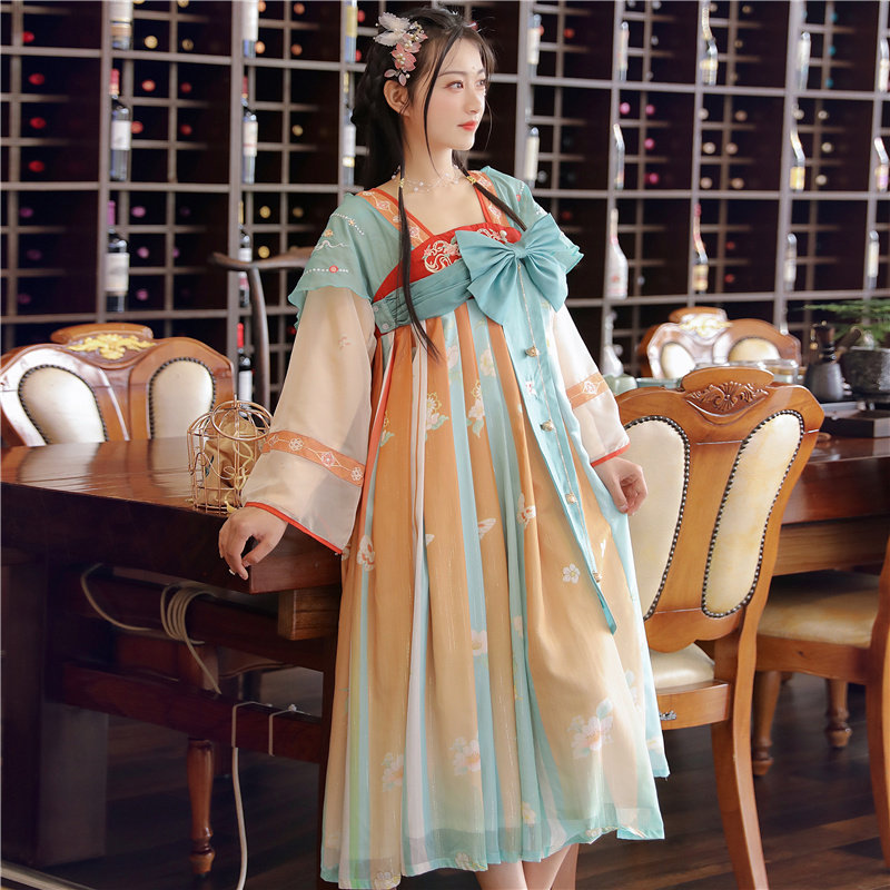 改良汉服小众原创秋季新款连衣裙 知月馨汉服