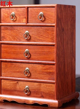 缅甸中式木质储物柜首饰盒