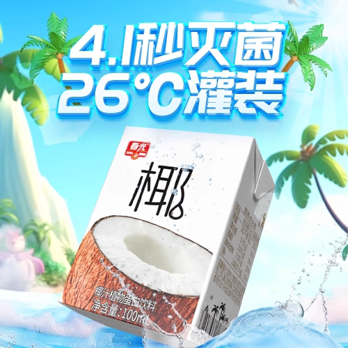 春光海南特产椰汁椰奶椰乳植物蛋白饮料生椰拿铁咖啡椰子汁 - 图0
