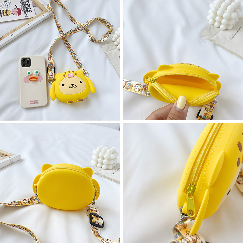 幼儿卡通小男孩硅胶零钱包潮斜挎包 newu箱包女士包袋