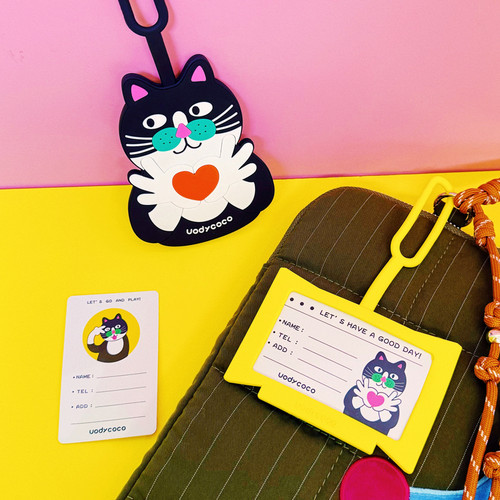 UODYCOCO有蒂棵棵可爱创意行李牌PVC防丢吊牌保护套寄存牌小众 - 图3