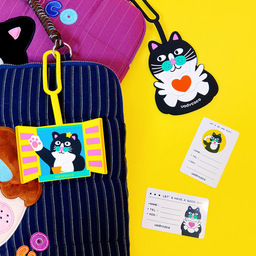 UODYCOCO有蒂棵棵可爱创意行李牌PVC防丢吊牌保护套寄存牌小众 - 图1