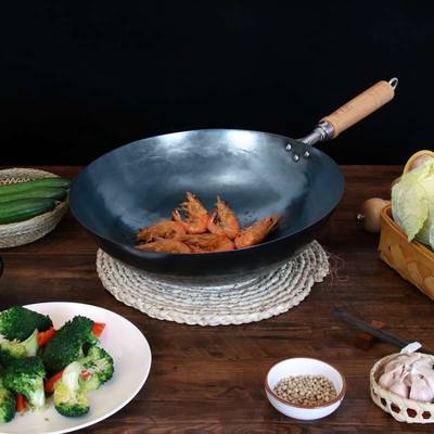 陈枝记官方旗舰店铁锅炒锅熟铁家用炒菜不粘