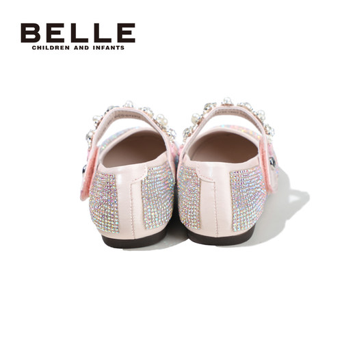 百丽童鞋秋季女童水晶鞋闪亮水钻公主鞋小女孩时尚百搭软底演出鞋 - 图2