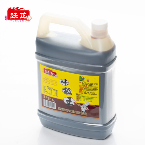 跃龙味极王整件6桶*1600ml 酱油酿造酱油味极鲜提鲜炒菜凉拌酱油 - 图1