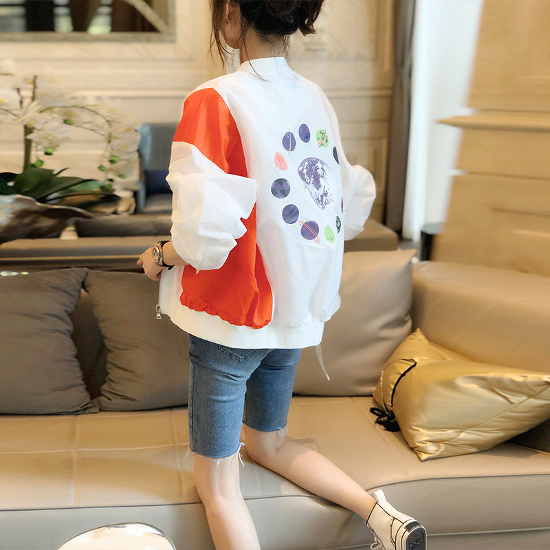 白色短外套春秋小个子运动棒球服 赛美意女装短外套