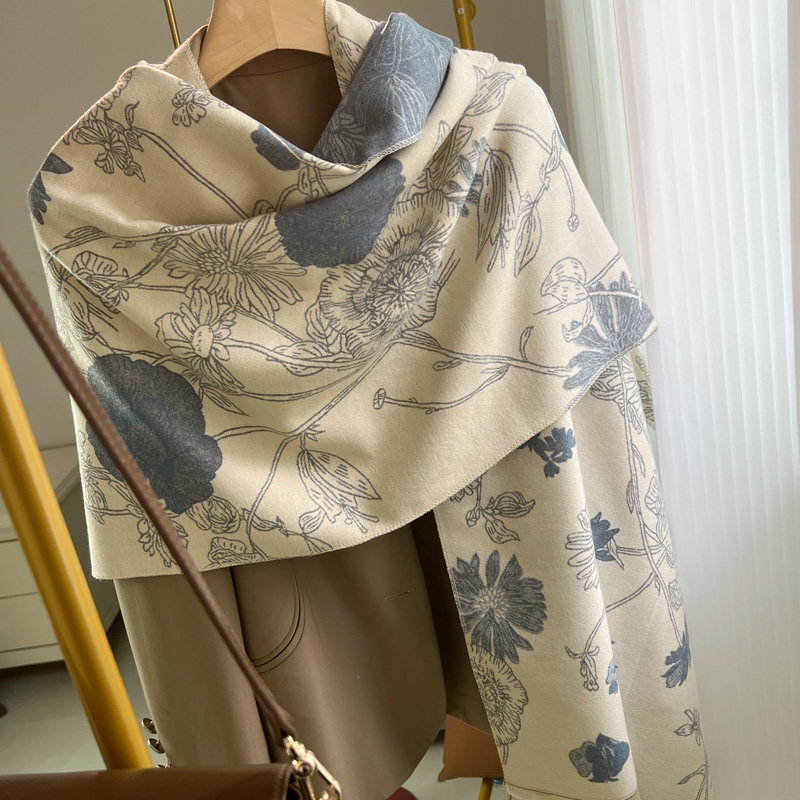 围巾女秋冬季两用披肩百搭2025新款加厚仿羊绒外搭时尚洋气高档