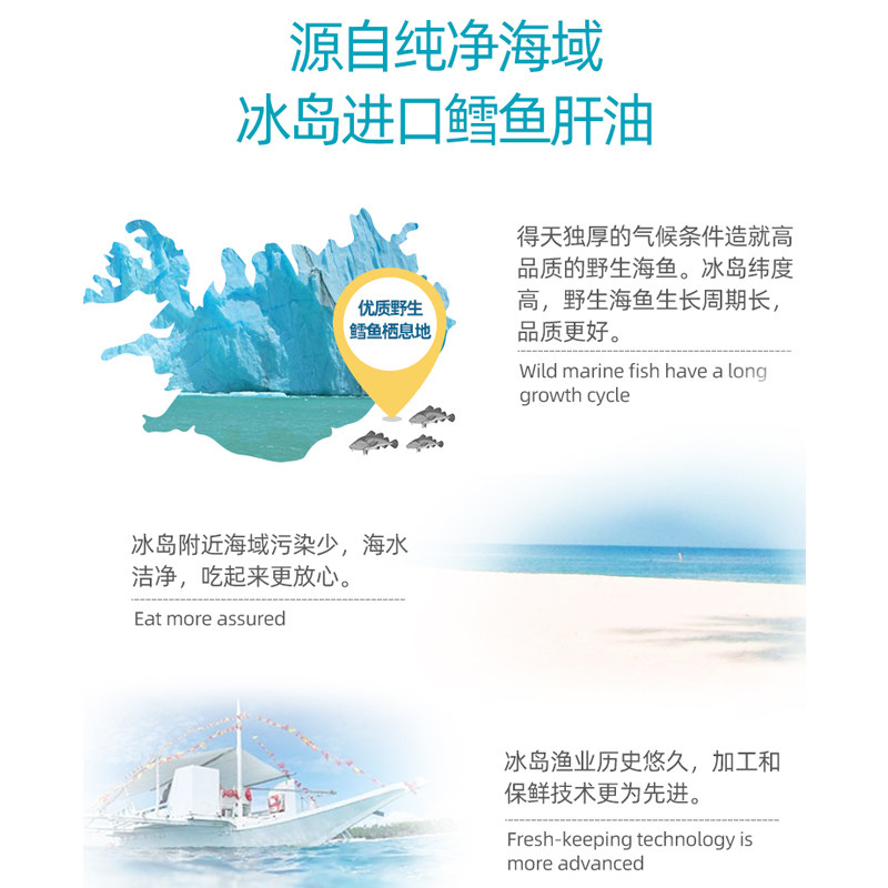 黄金搭档鳕dha深海成人儿童鱼肝油 黄金搭档健久鱼油/深海鱼油