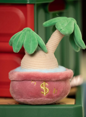 摇钱树毛绒摆件办公室桌面装饰品