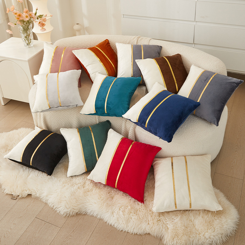 Double gold thre Dutch wool sofa pillow blanket back cushion - 图0
