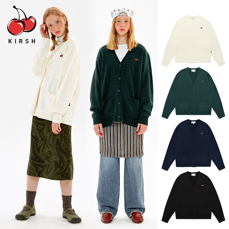 kirsh2020年秋冬新款大樱桃开衫 kirsh海外毛针织衫