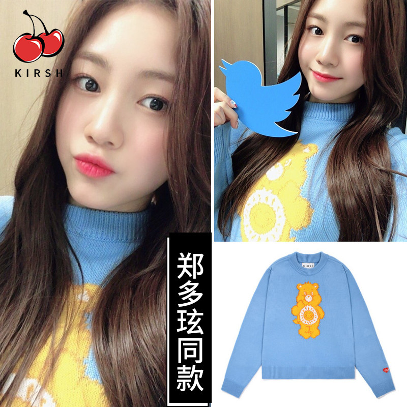 kirsh20年秋冬郑多玹同款樱桃毛衣 kirsh海外毛衣