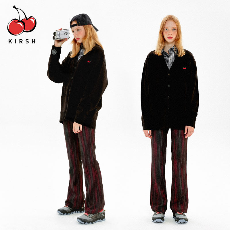 kirsh2020年秋冬新款大樱桃开衫 kirsh海外毛针织衫