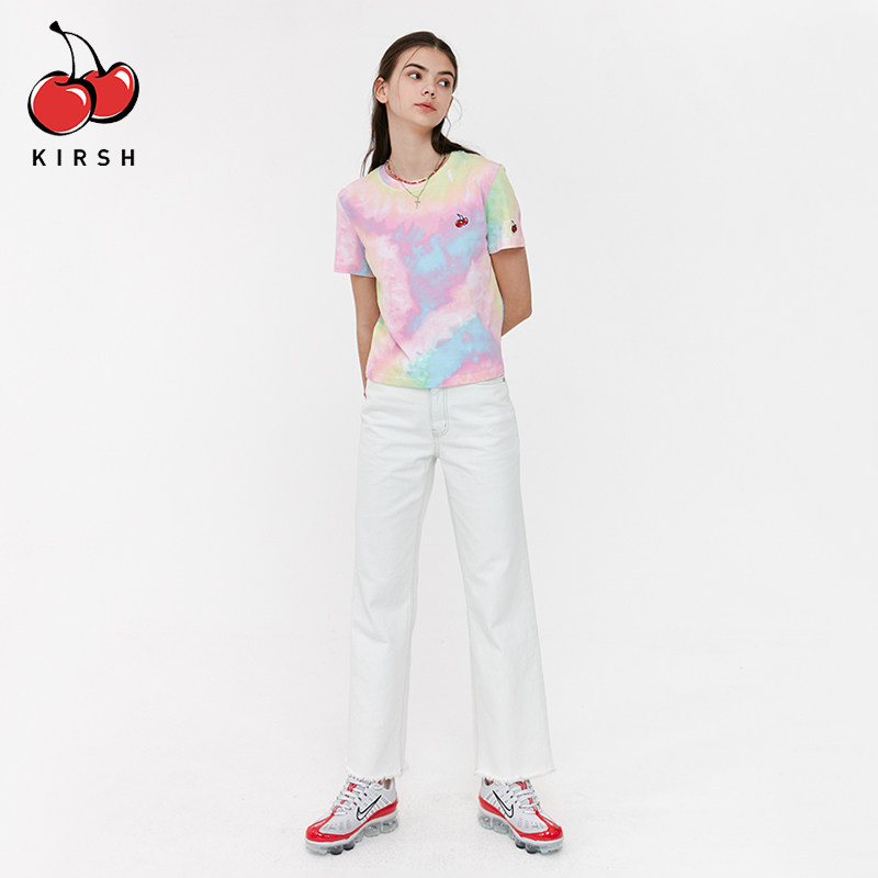 kirsh大樱桃渐变色短袖圆领风t恤 kirsh海外T恤