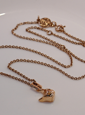 马克mmj斗牛犬项链质感镀玫瑰金