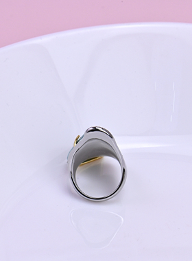 不规则设计感几何三角松石戒指女