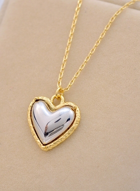 街拍主播通勤款风爱心项链现货