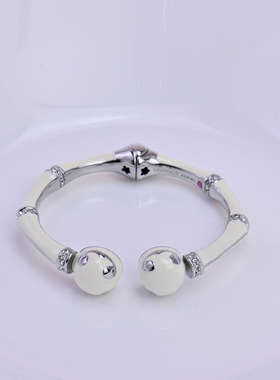 气质百搭高级感珐琅釉彩竹节手镯