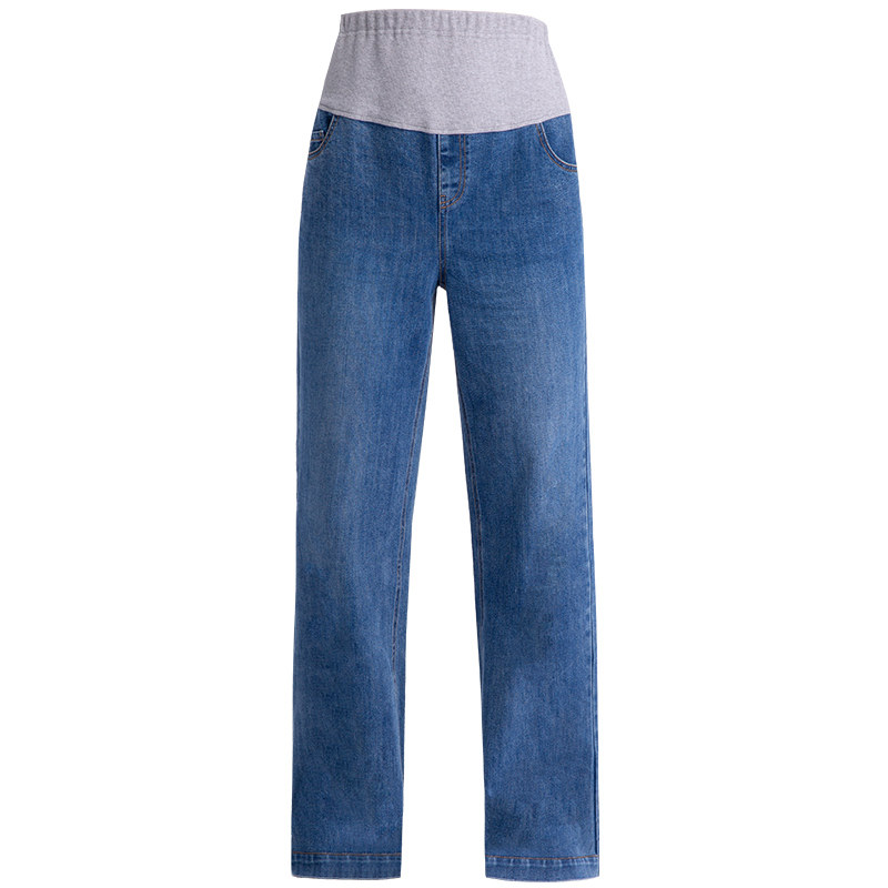 孕度轻奢孕早期阔腿裤2020夏牛仔裤 yumduvm孕度孕妇阔腿裤