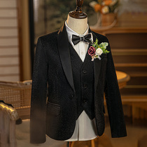 High-end Boy Suits Suit Sequin Childrens Stage Walking Show Western Suit Host Gown Piano Gala Performance