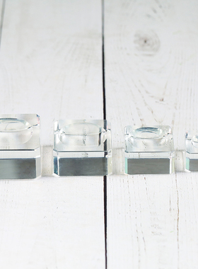 水晶玻璃球底座方形小摆件