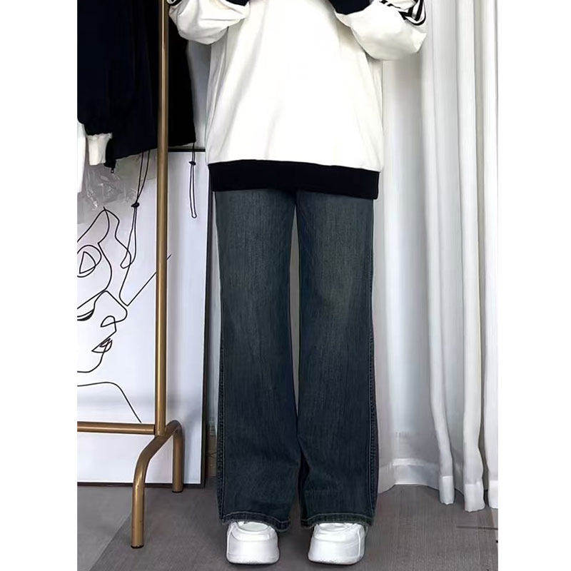 直筒牛仔裤宽松胖mm大尺码遮胯显瘦裤子女款梨形身材粗腿宽胯阔腿,淘宝优惠券,粉丝福利购,淘宝优惠卷