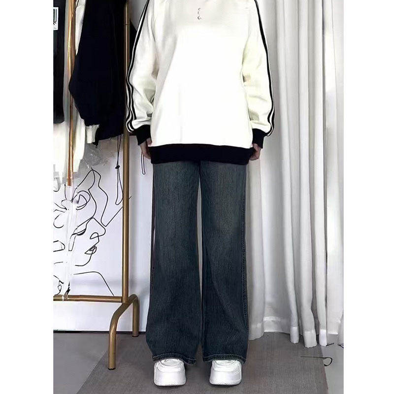 直筒牛仔裤宽松胖mm大尺码遮胯显瘦裤子女款梨形身材粗腿宽胯阔腿,淘宝优惠券,粉丝福利购,淘宝优惠卷