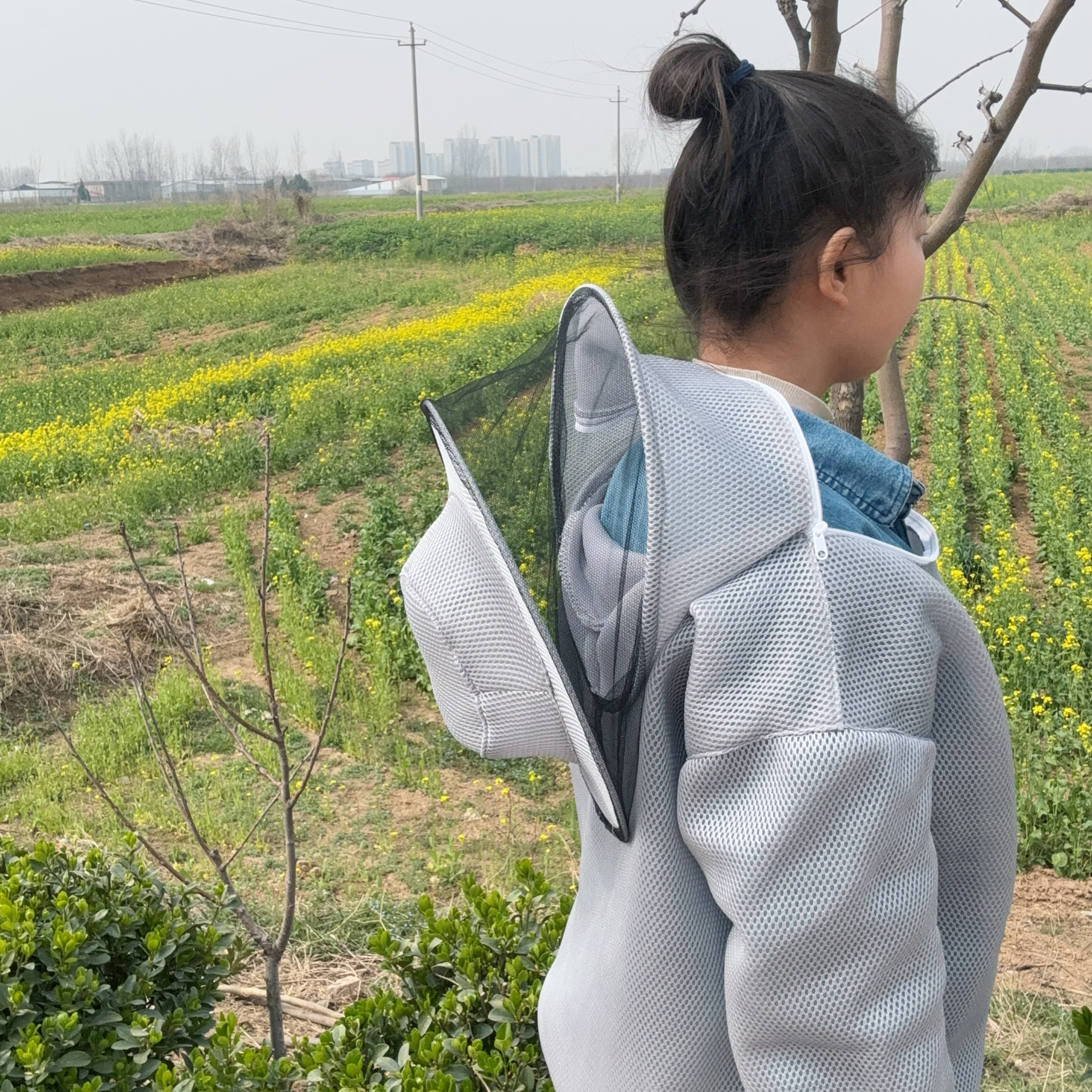 新款双钢圈防蜂衣3D棉透气加厚半身蜜蜂服全套防蜇蜜蜂专用防护服,淘宝优惠券,粉丝福利购,淘宝优惠卷