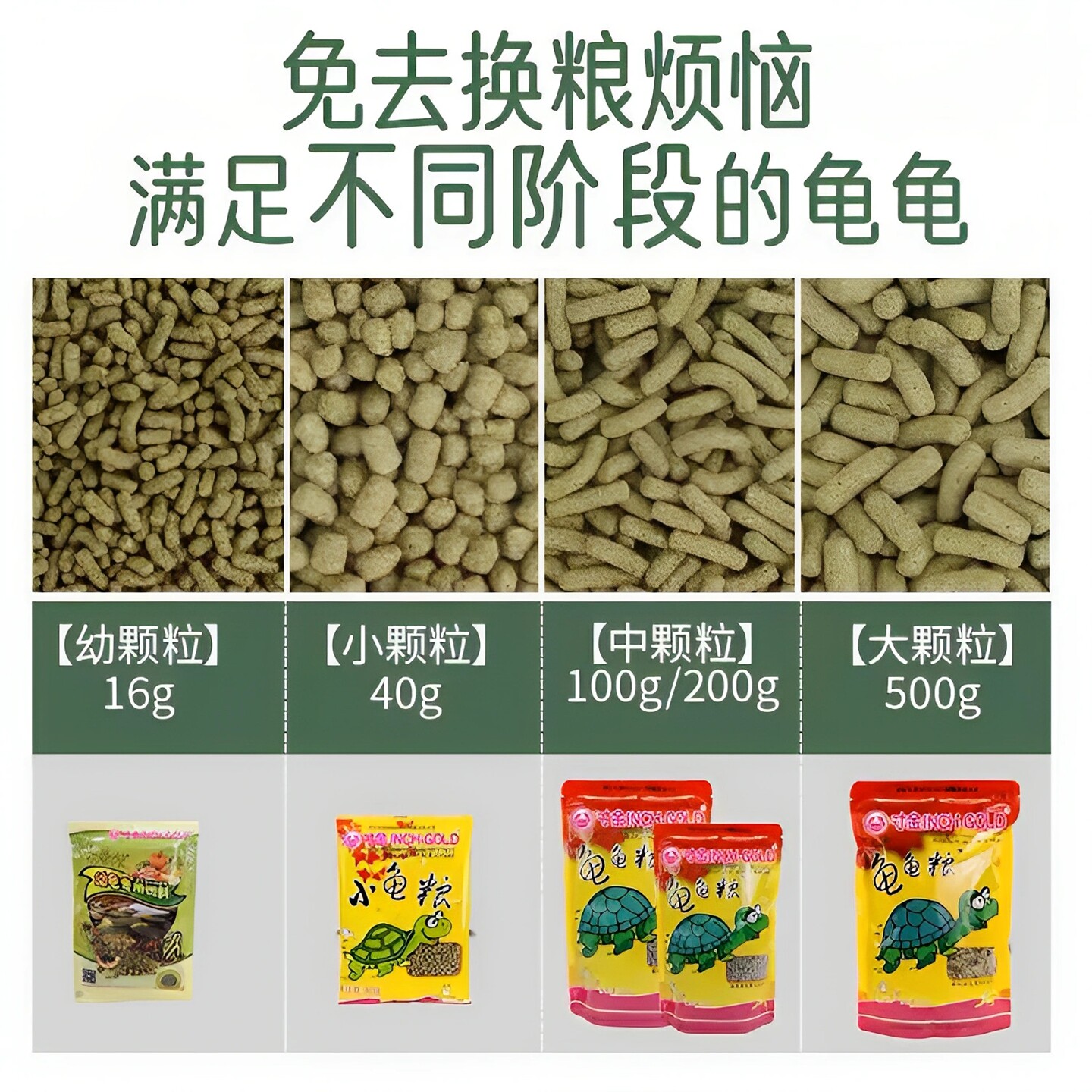 龟粮乌龟饲料草龟食补钙寸金龟粮幼龟粮巴西龟小乌龟小龟粮小颗粒