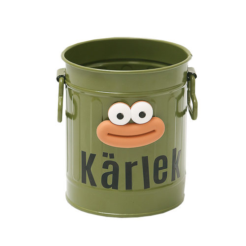 搞怪笔筒大容量儿童学生桌面金属铁笔筒收纳盒女孩办公室电脑桌收纳桶男孩轻奢高级感摆件 - 图3