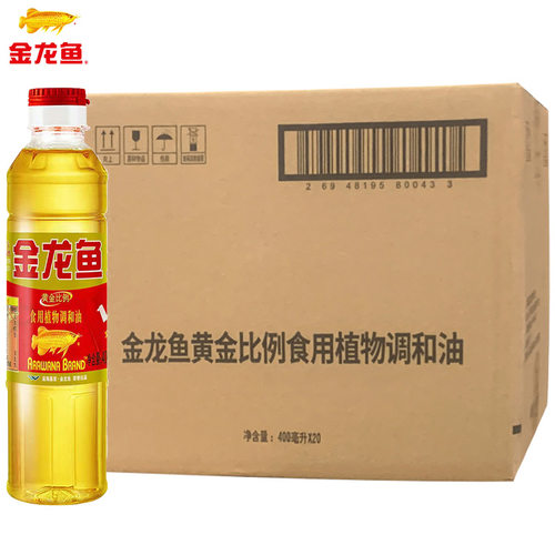 金龙鱼黄金比例食用植物调和油400ml/瓶 小瓶礼盒食用油 - 图0